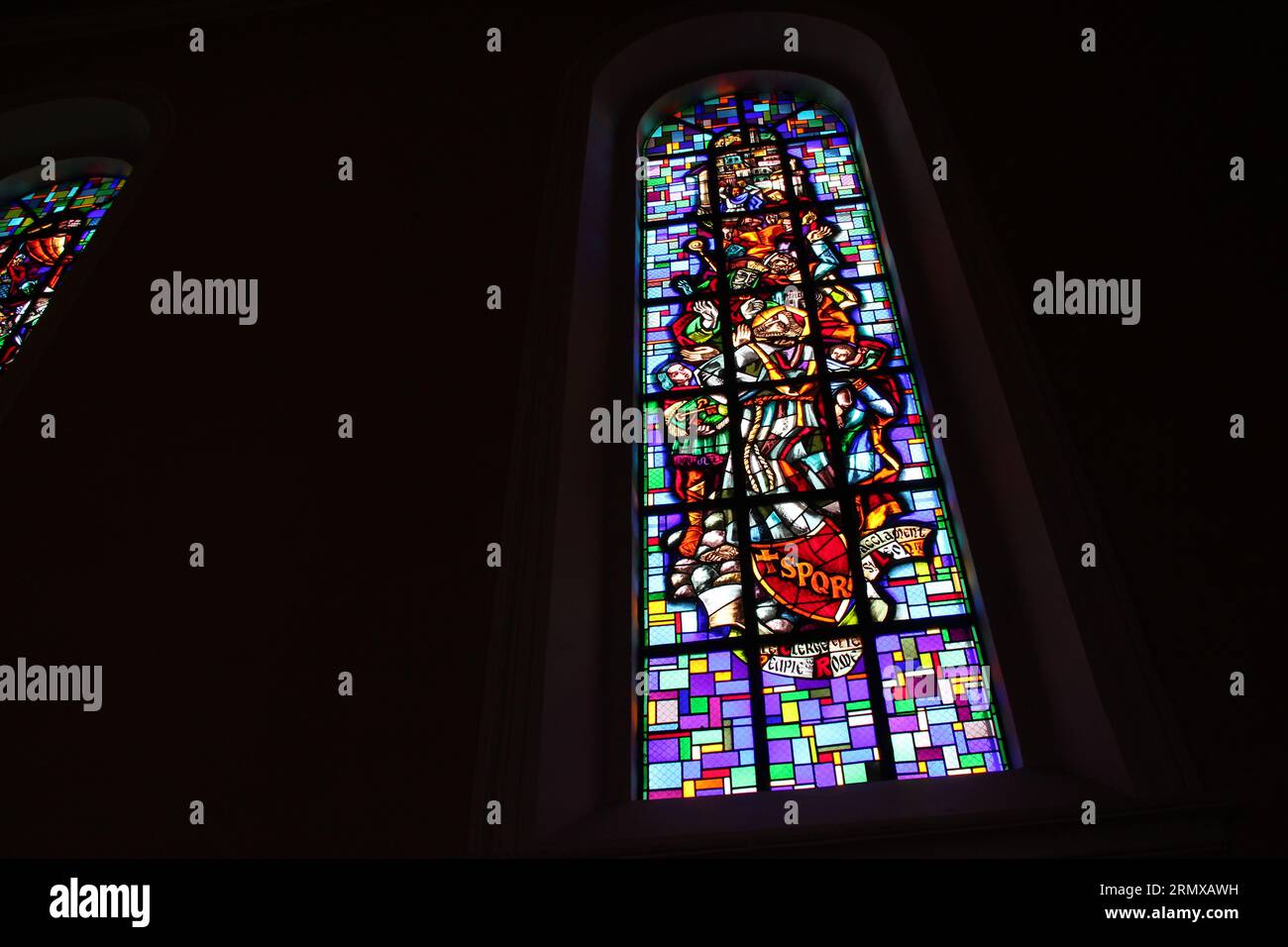 saint-pierre-et-saint-paul church in eguisheim in alsace (france) Stock Photo