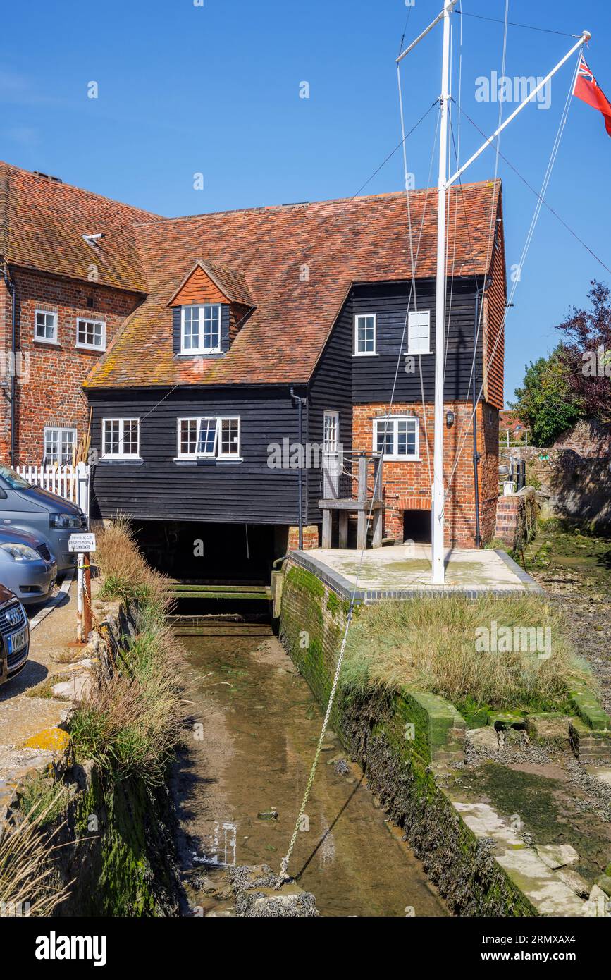 The historic Old Mill race at Bosham Quay, Bosham, a coastal village on