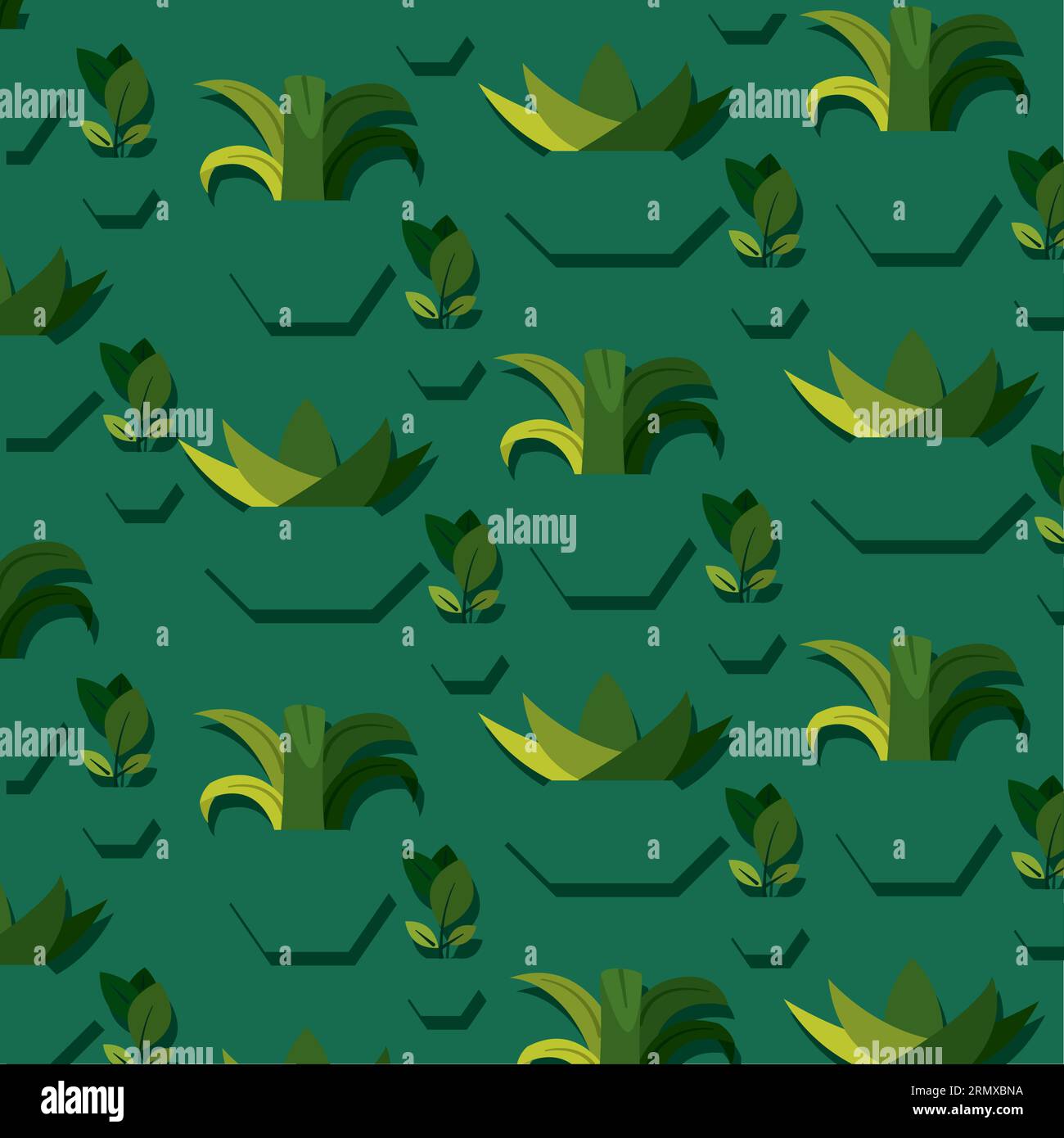 Seamless pattern background with indoor plant icons Vector Stock Vector ...