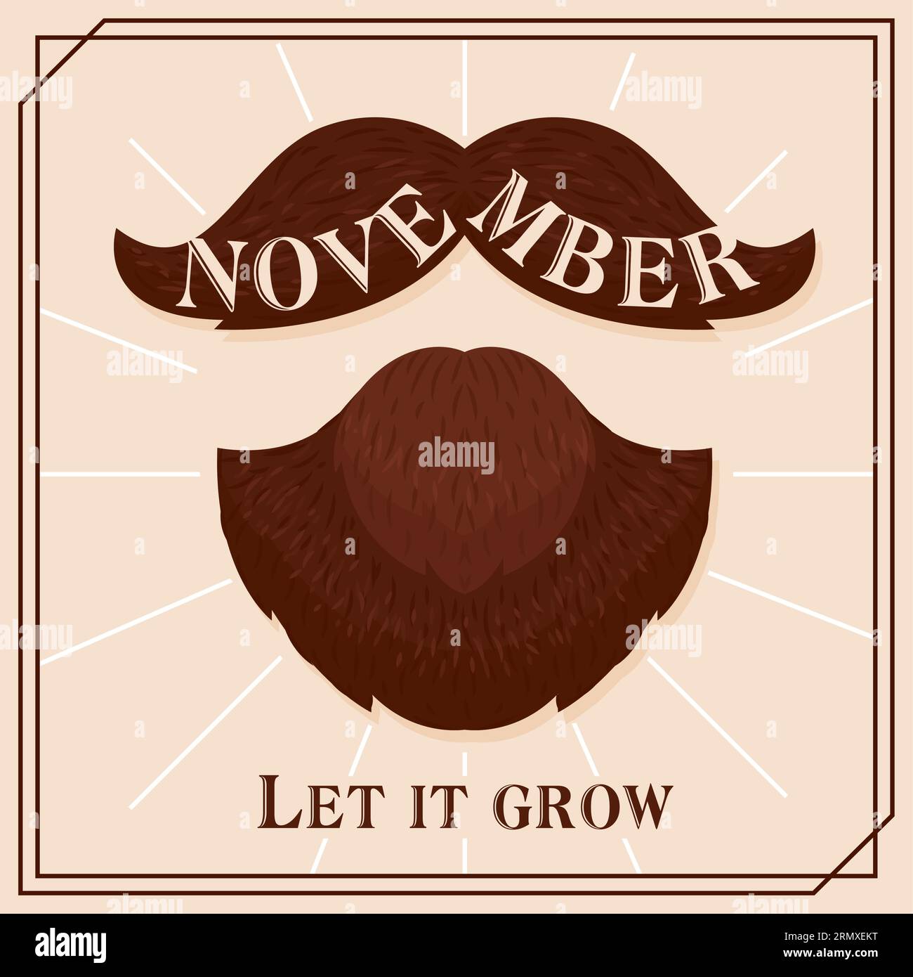 Colored no shave november poster Vector Stock Vector Image & Art Alamy