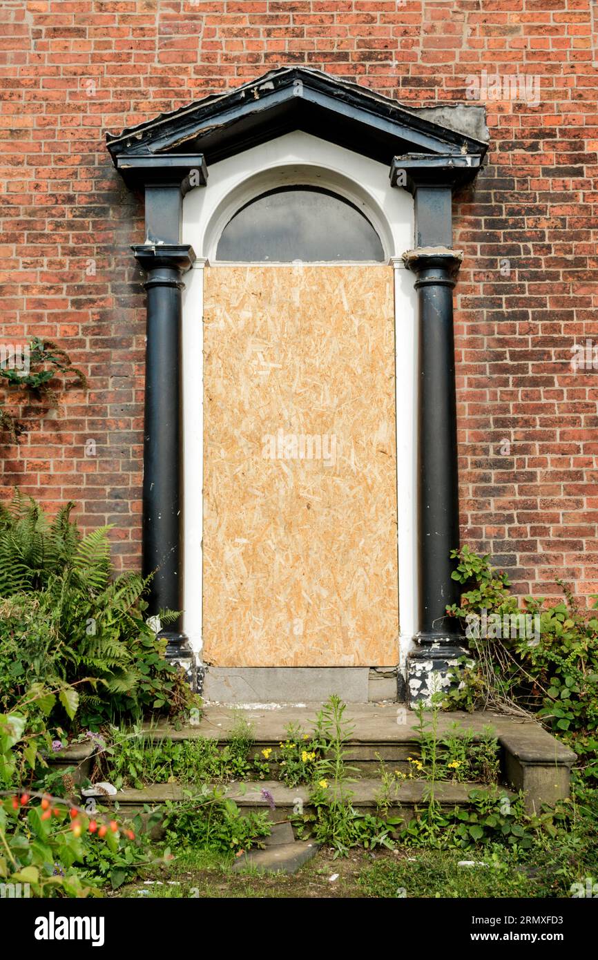 Georgian doorway. Drake Street, Rochdale. Stock Photo