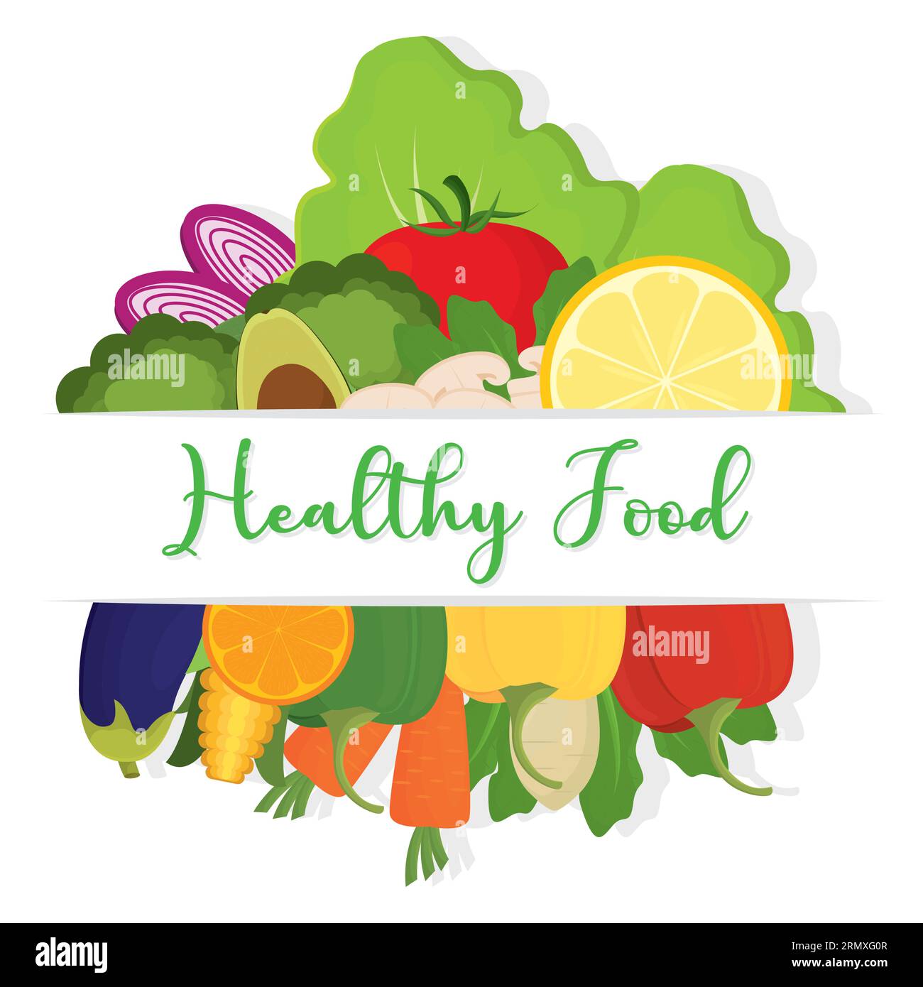 Group of vegetables with text Vector Stock Vector Image & Art - Alamy