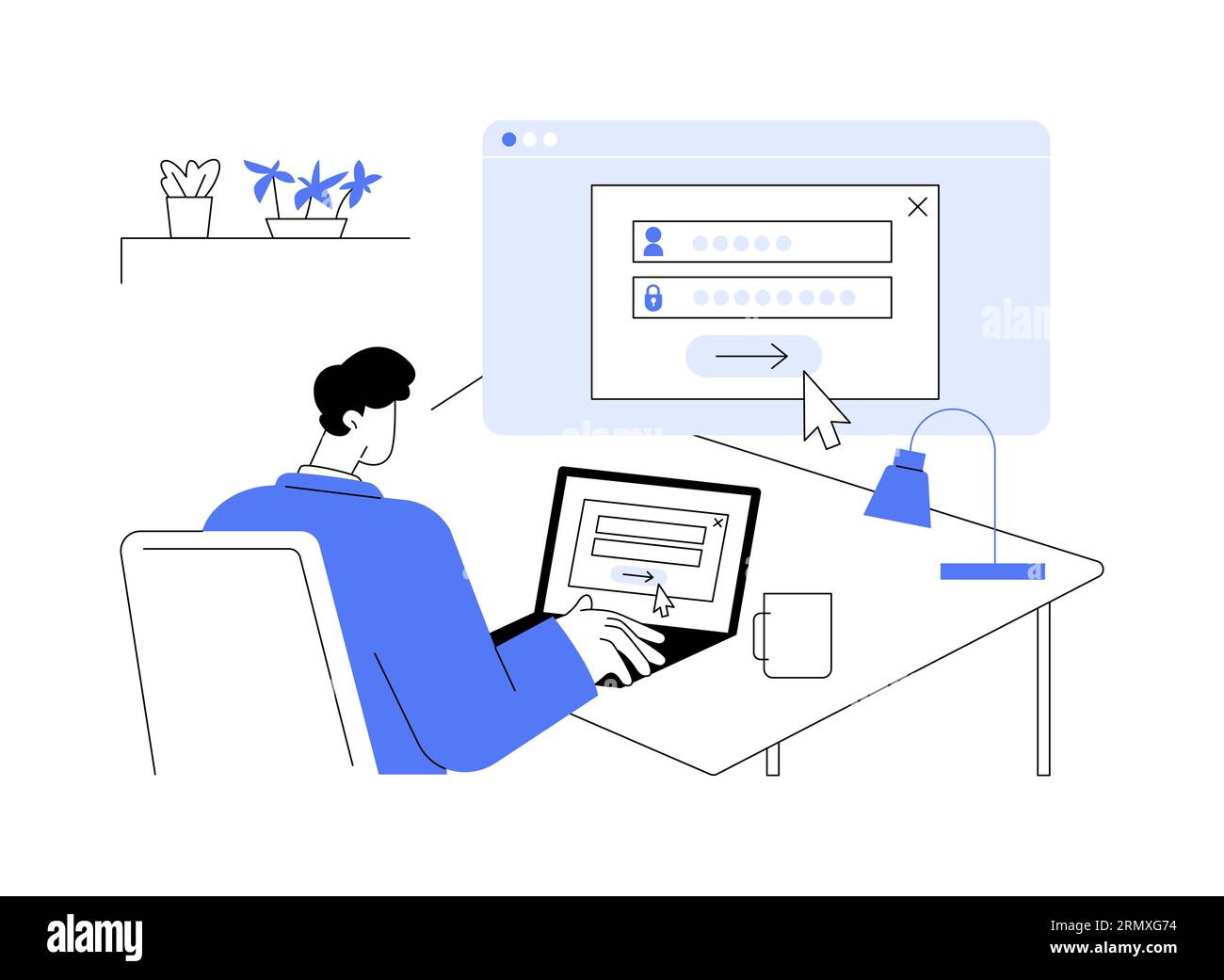 Sign up abstract concept vector illustration Stock Vector Image & Art ...