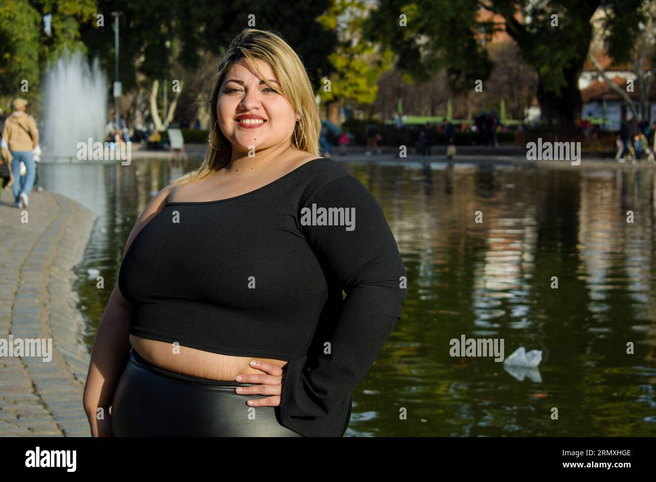 chubby blond Cute chubby blonde woman hi-res stock photography and images - Alamy