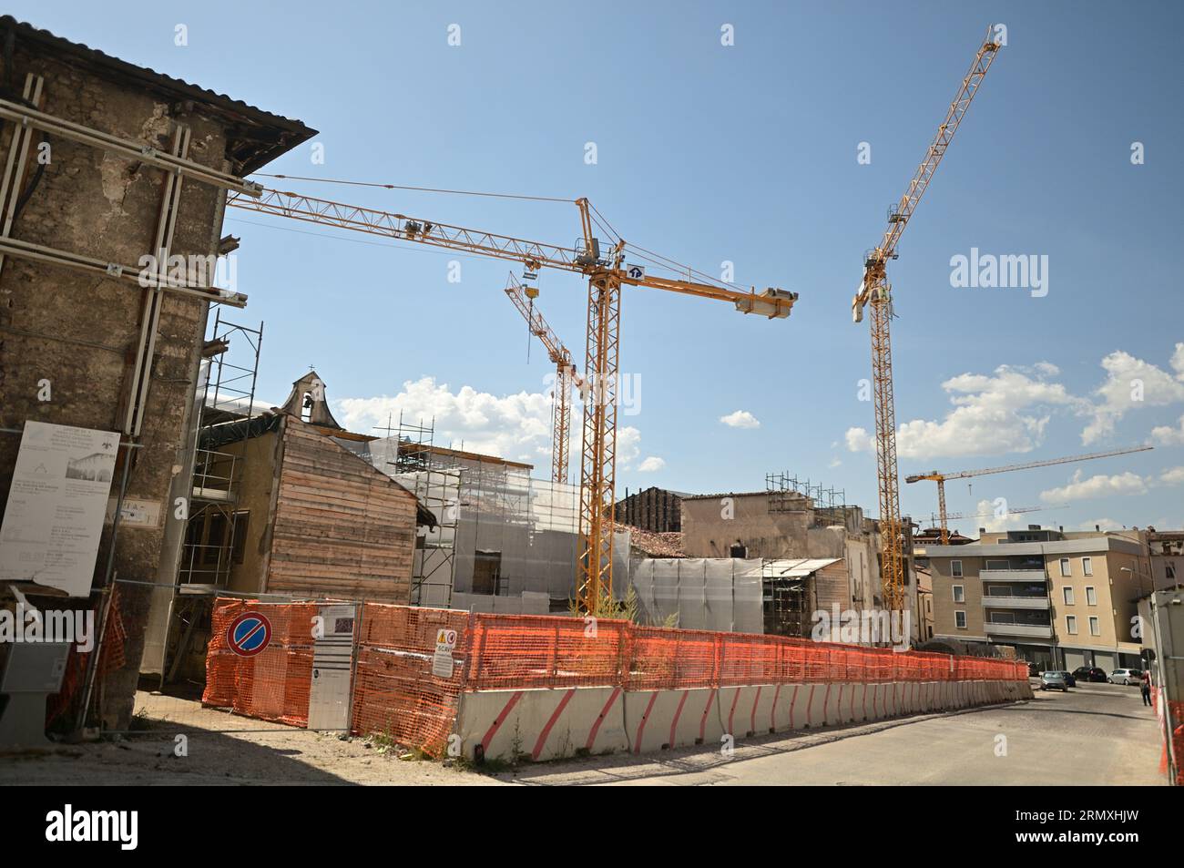 Quattordici anni dopo il terremoto dell'Aquila, a che punto siamo con la ricostruzione? Stock Photo