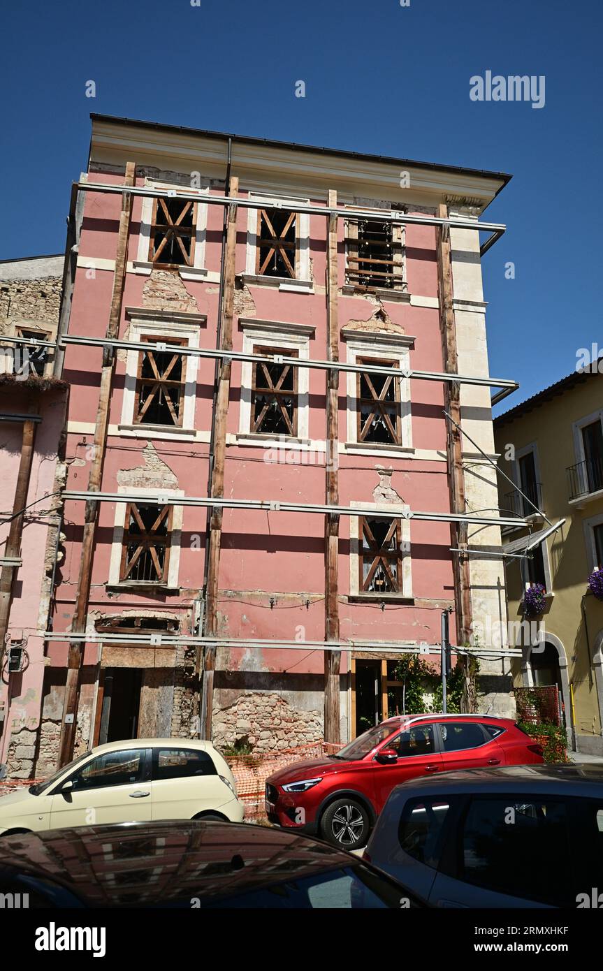 Quattordici anni dopo il terremoto dell'Aquila, a che punto siamo con la ricostruzione? Stock Photo