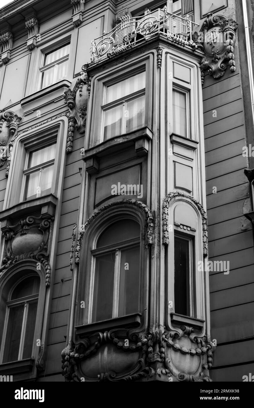 White stone facade Black and White Stock Photos & Images Alamy