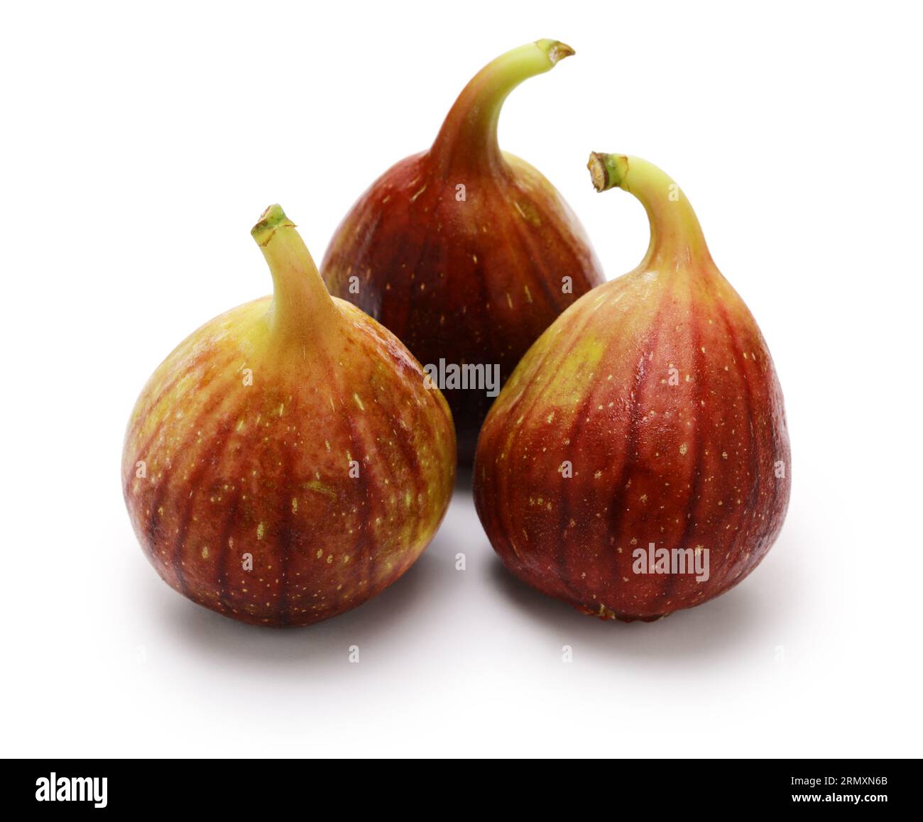 three figs isolated on white background Stock Photo