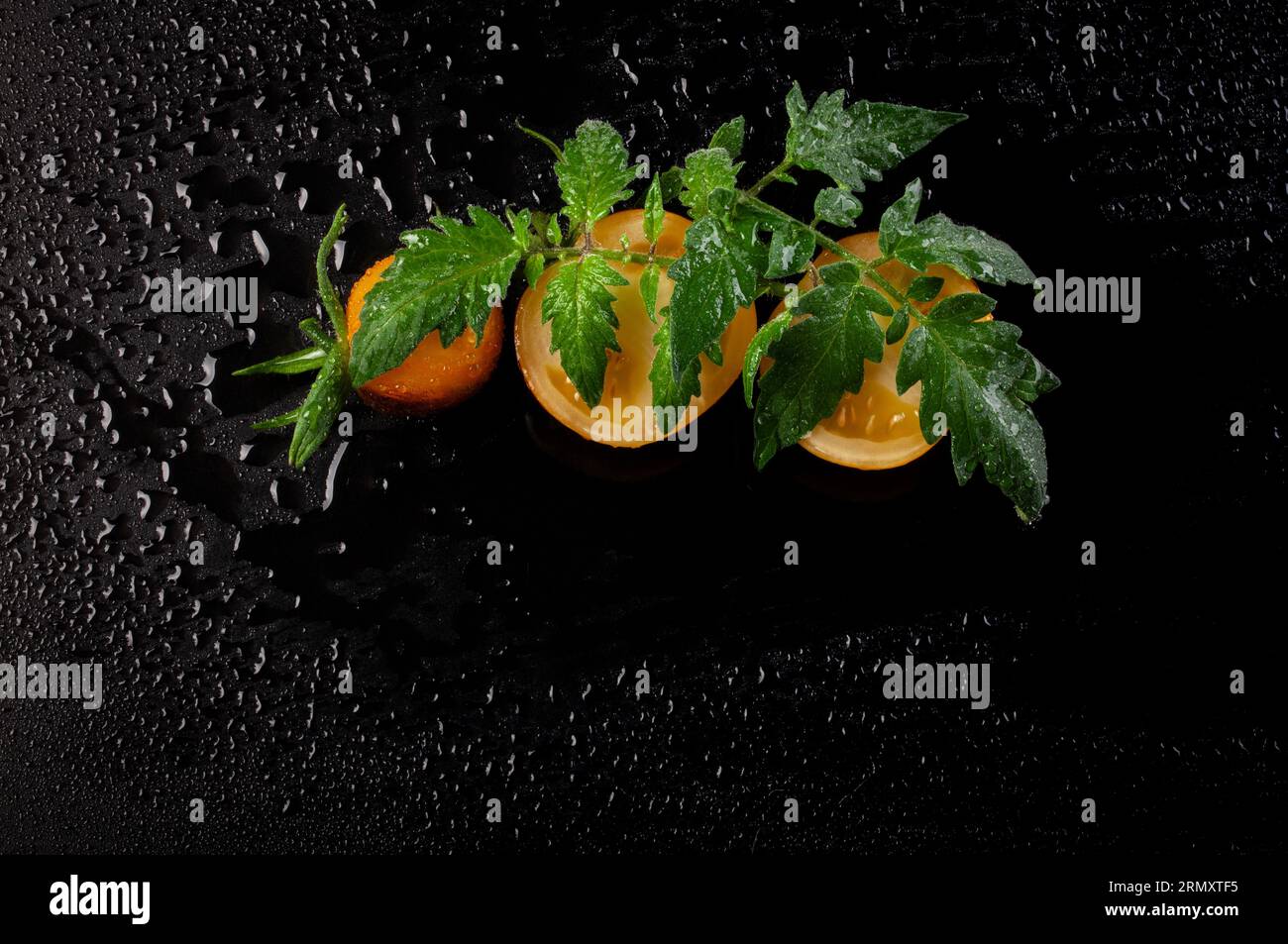 Yellow red wet leaves hi-res stock photography and images - Alamy