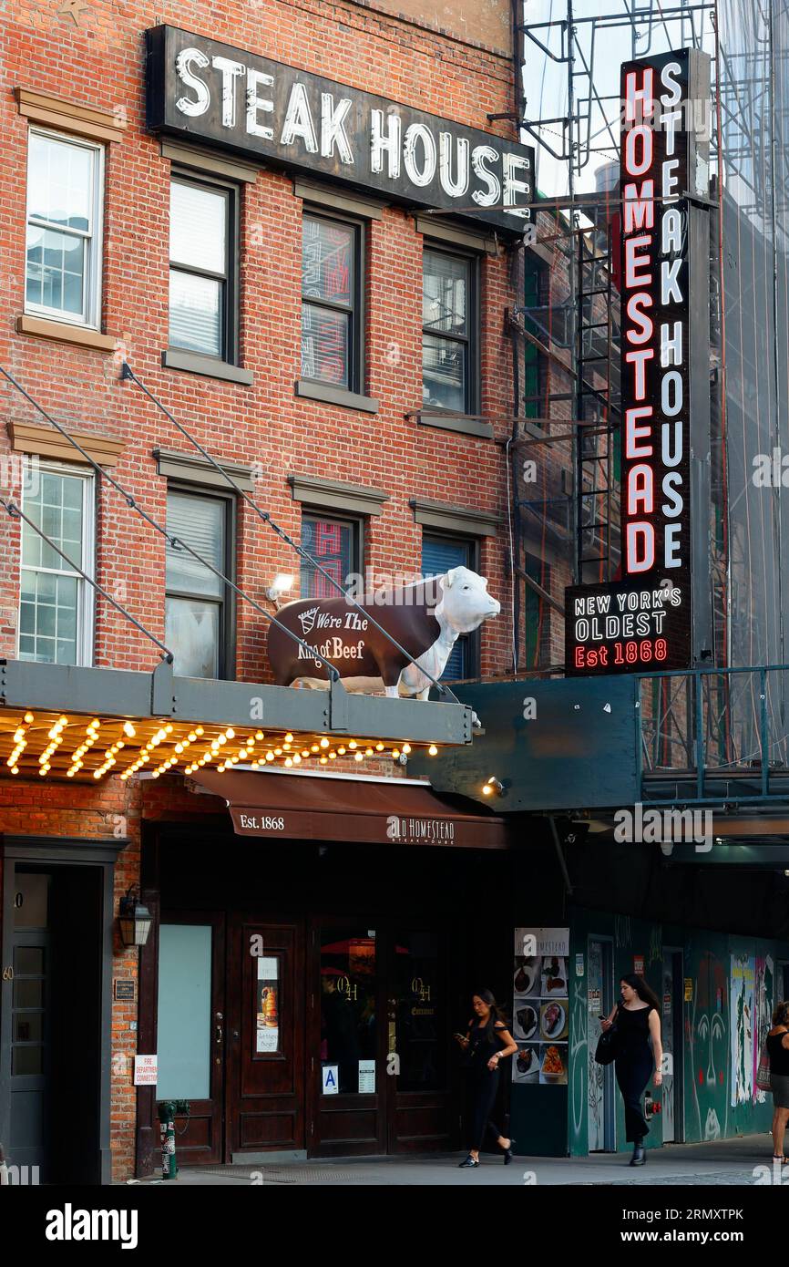Old Homestead Steakhouse, 56 9th Ave, New York, NYC storefront photo of