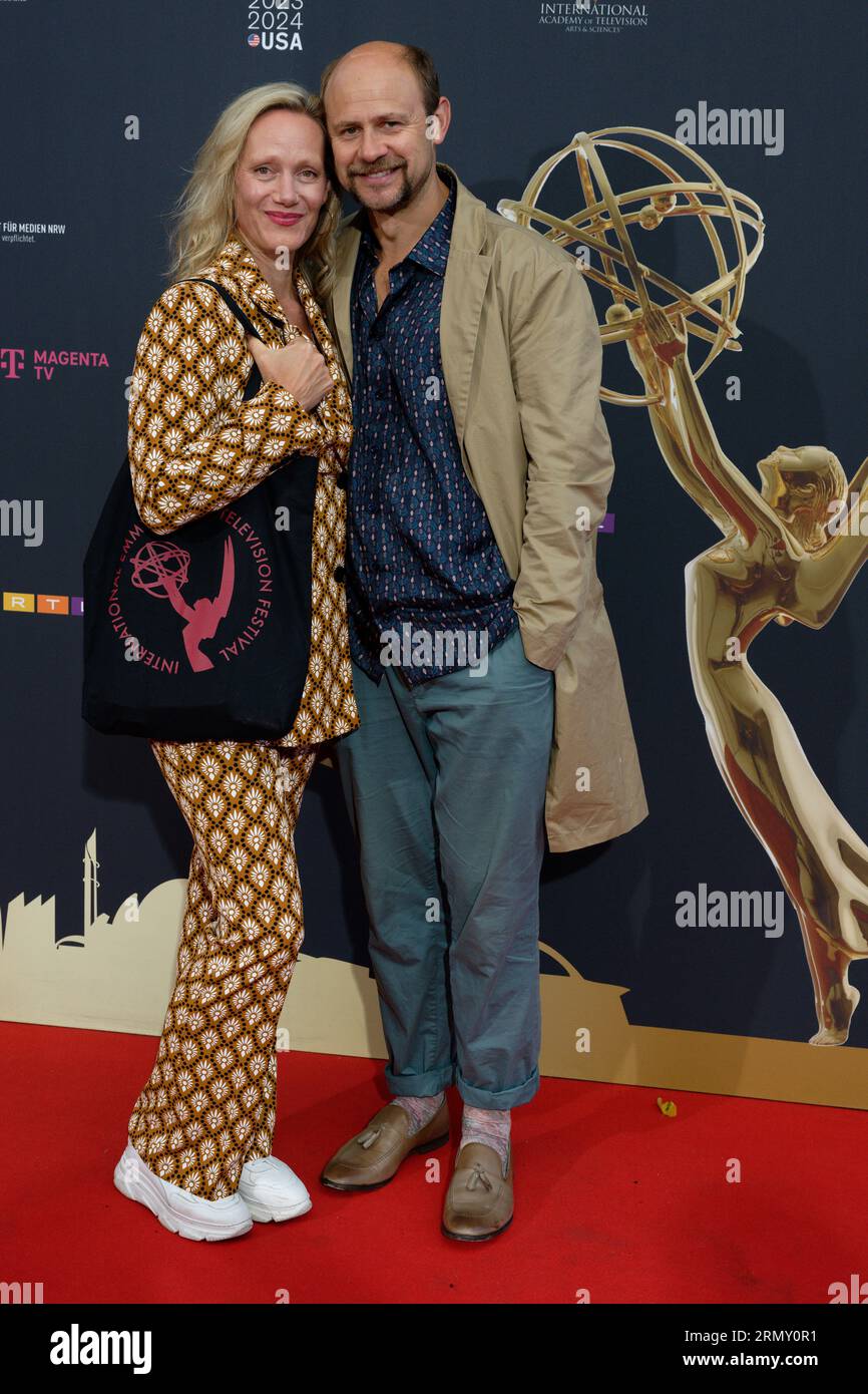 Cologne, Germany. 30th Aug, 2023. Anna Schudt (l), actress, and Moritz Führmann, actor, arrive at the reception during the Cologne jury meeting for the International Emmy Award 2023. Credit: Henning Kaiser/dpa/Alamy Live News Stock Photo