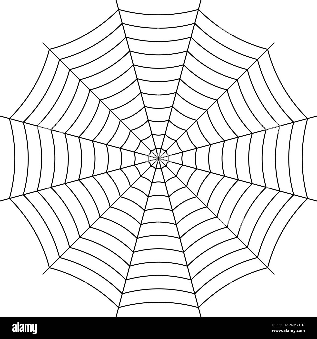 Cobweb background black interwoven threads spider symmetrical spider web Halloween Stock Vector