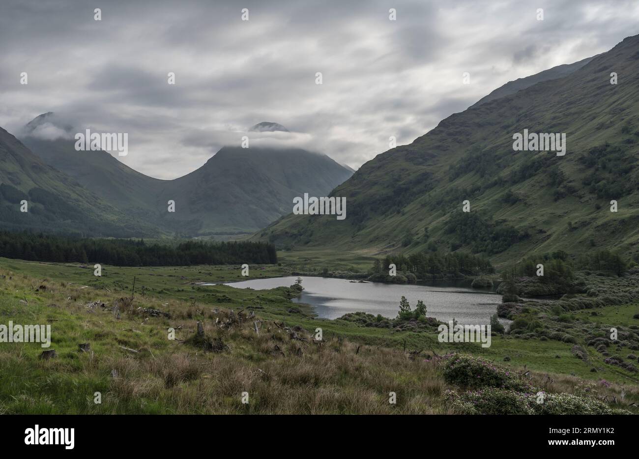 scenic landscape of glen etive Stock Photo