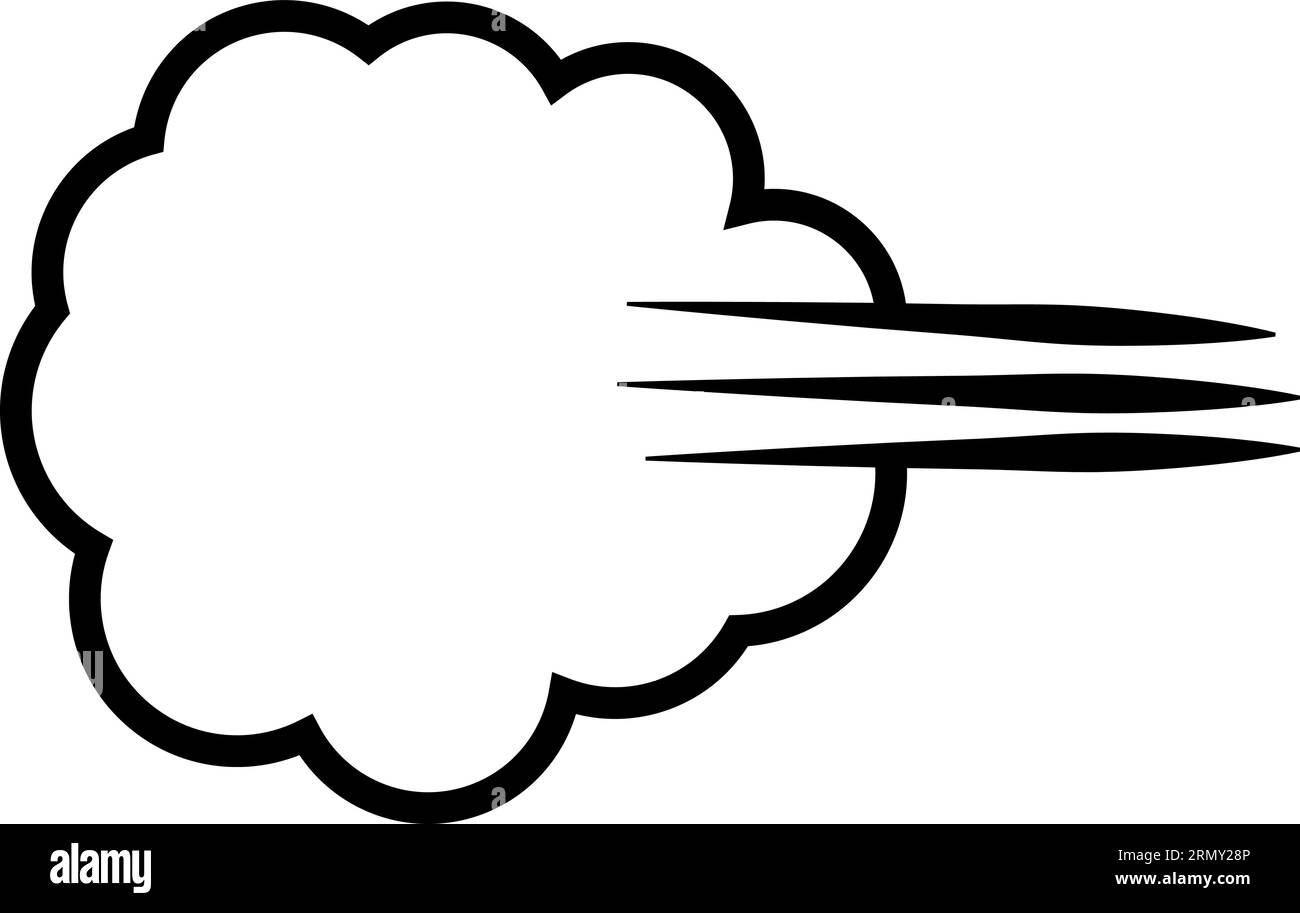 Cloud gases farting flatulence; sign release gases Stock Vector Image