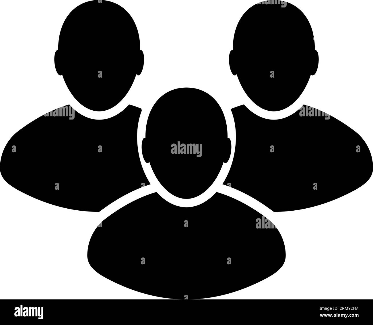 Icon 3 person groups people community concept corporate team group Stock Vector