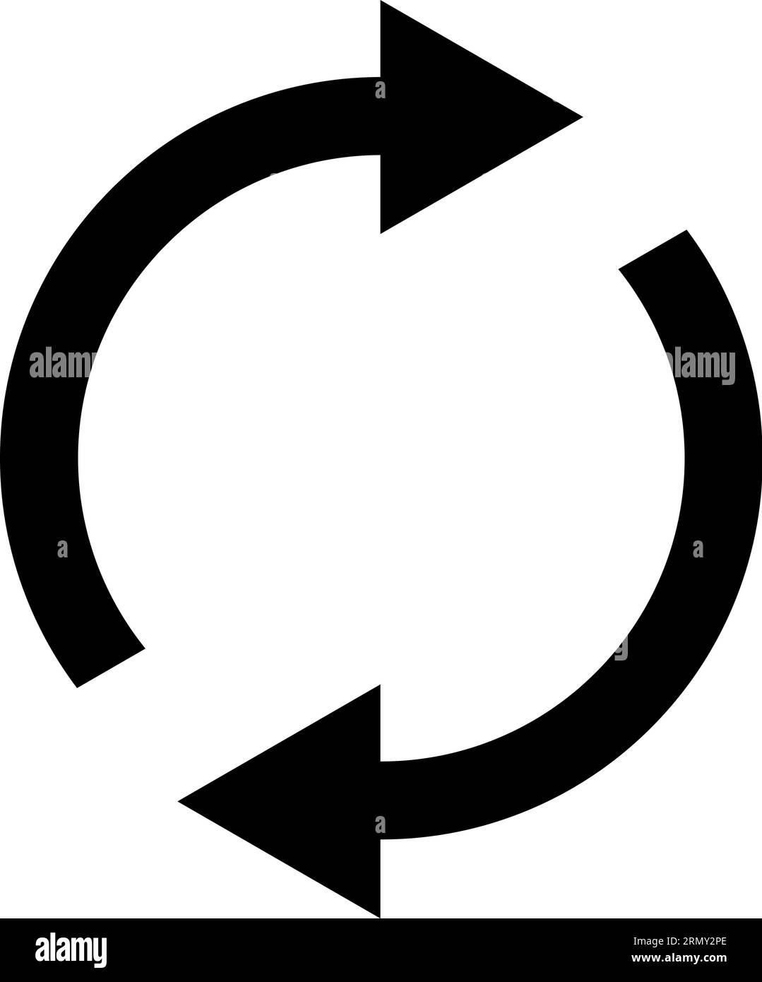 Icon swap resumes spinning arrows circle symbol sync, renewable exchange Stock Vector