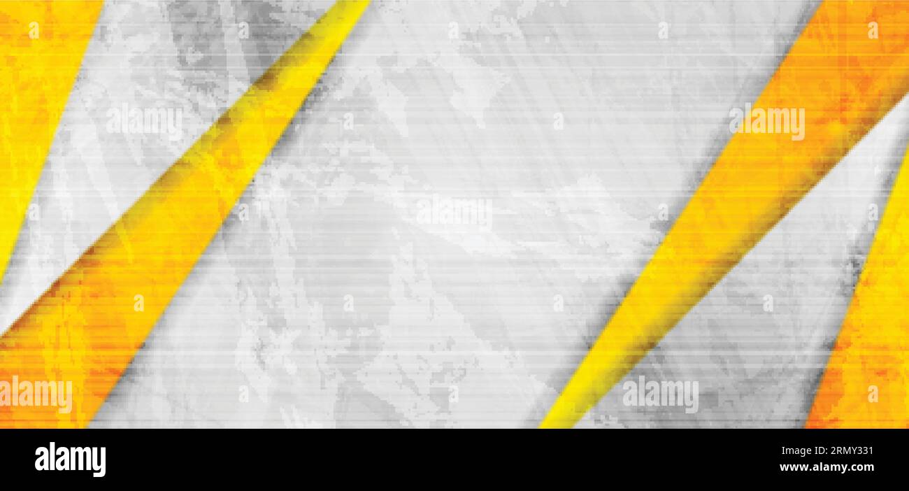 Orange and grey abstract grunge corporate background. Vector design Stock Vector