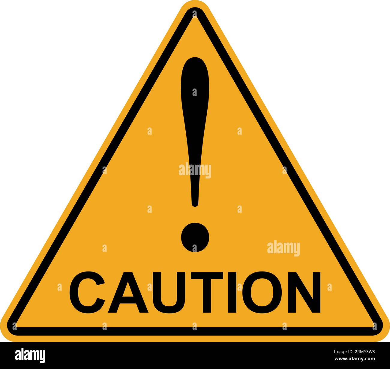 Orange yellow triangle exclamation mark caution Hazard warning