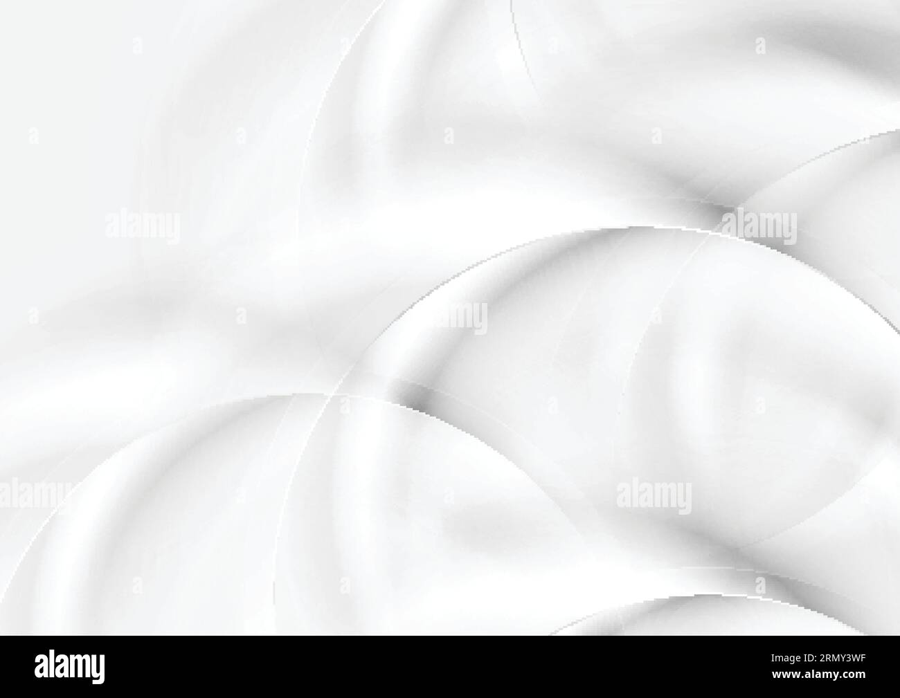 Abstract white and grey wavy circles background. Vector design Stock ...