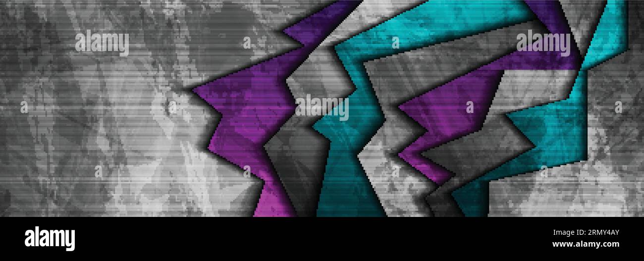 Dark grunge corporate abstract banner. Vector background Stock Vector