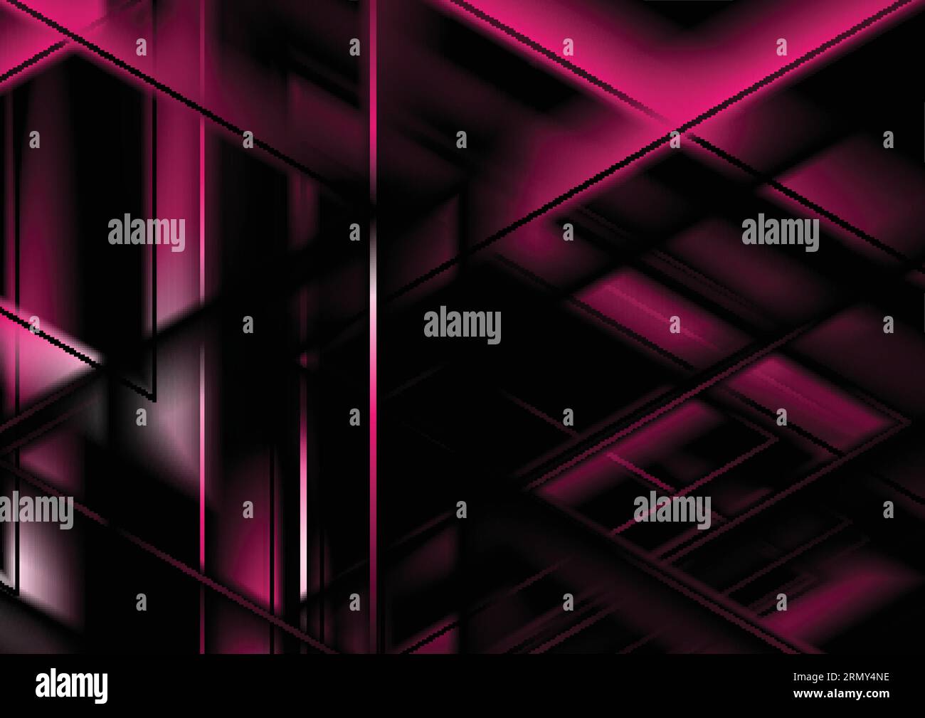 Dark purple glowing glossy polygonal abstract background. Vector design Stock Vector