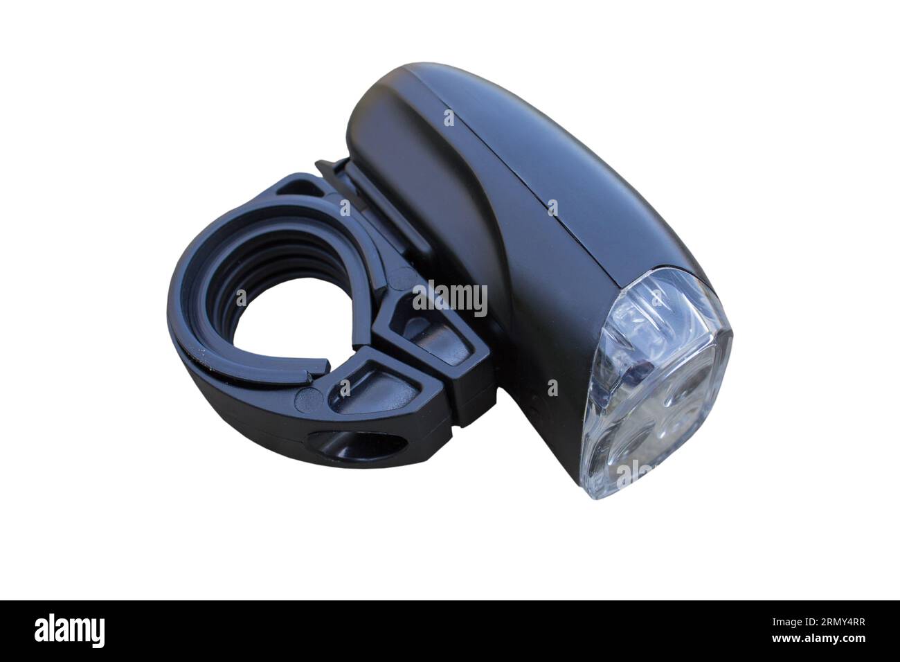 Front LED lights for bikes are isolated on a white background Stock