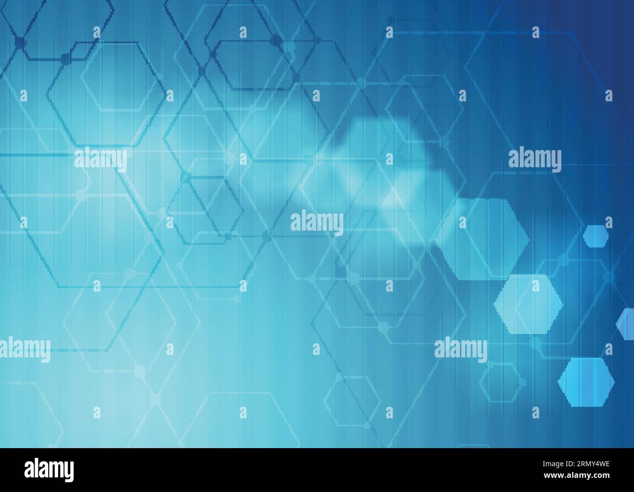 Abstract technology background with hexagons. Vector geometric design Stock Vector