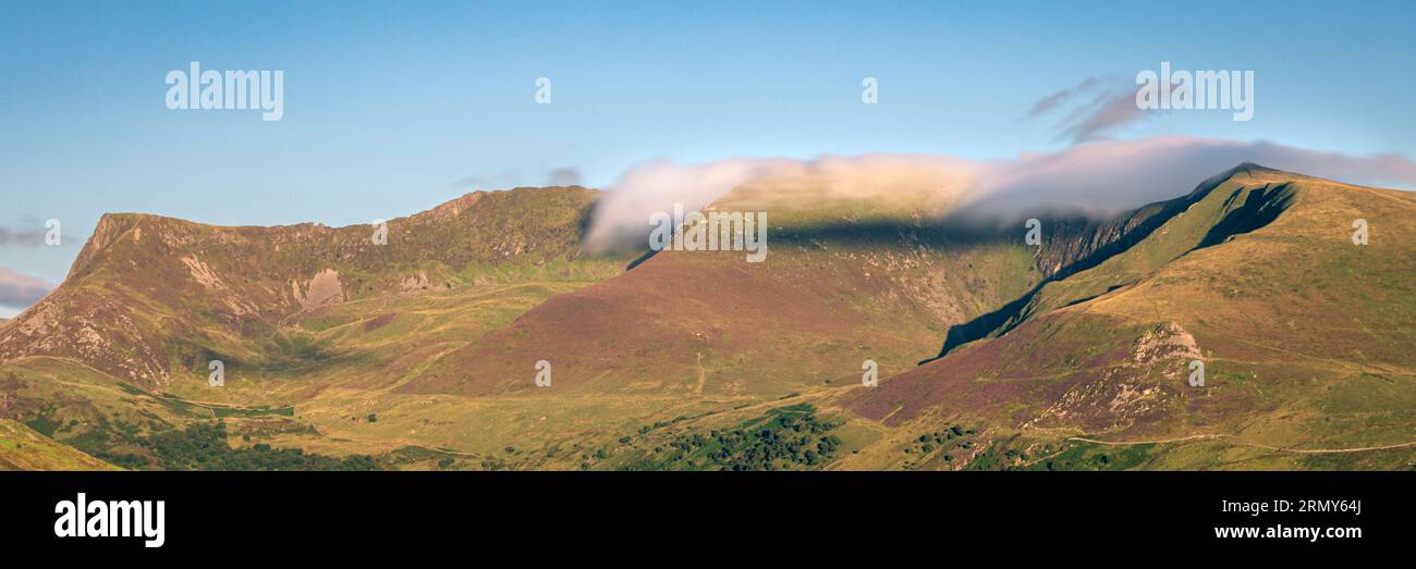 Hebog and Nantlle Ridge, Gwynedd, Wales Stock Photo