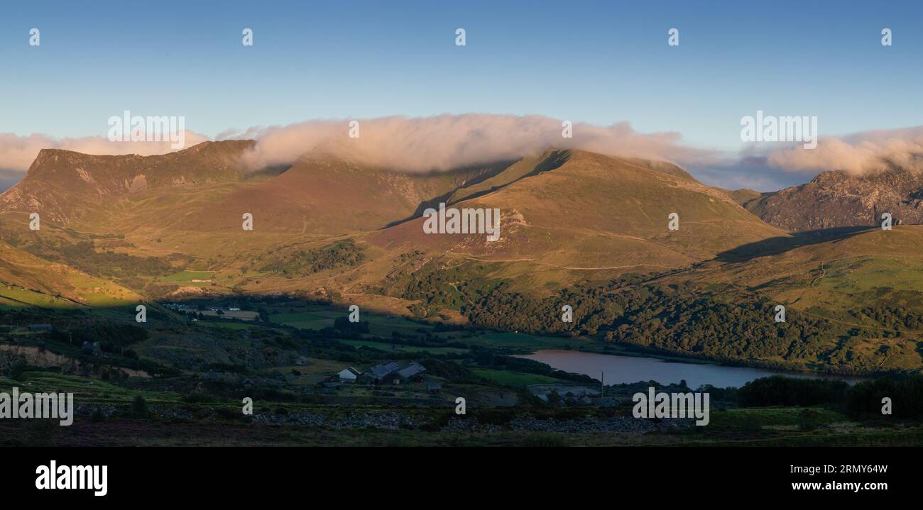 Hebog and Nantlle Ridge, Gwynedd, Wales Stock Photo