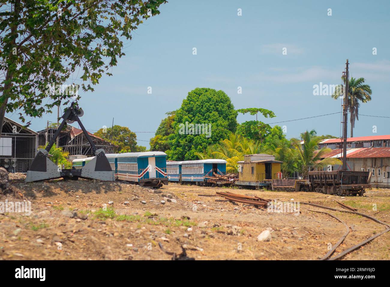 Old train station in Puerto Limon, Costa rica, with neglected
