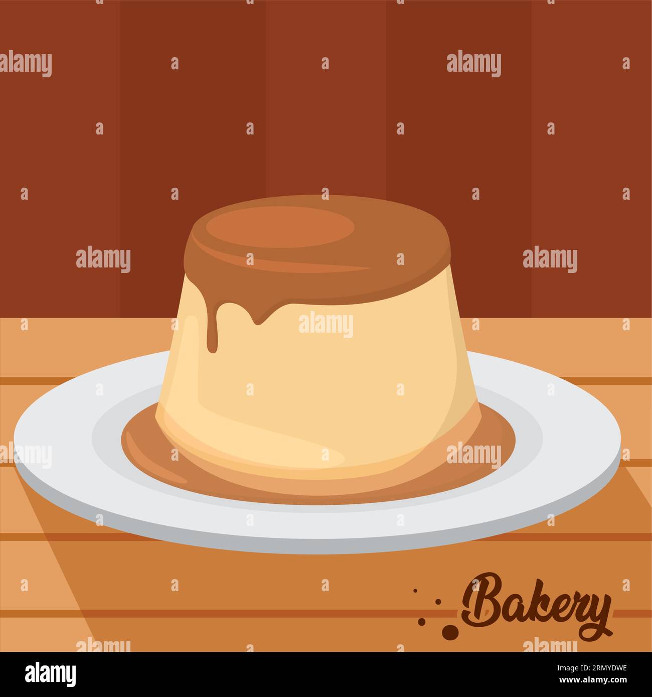 Flan natural Stock Vector Images - Alamy