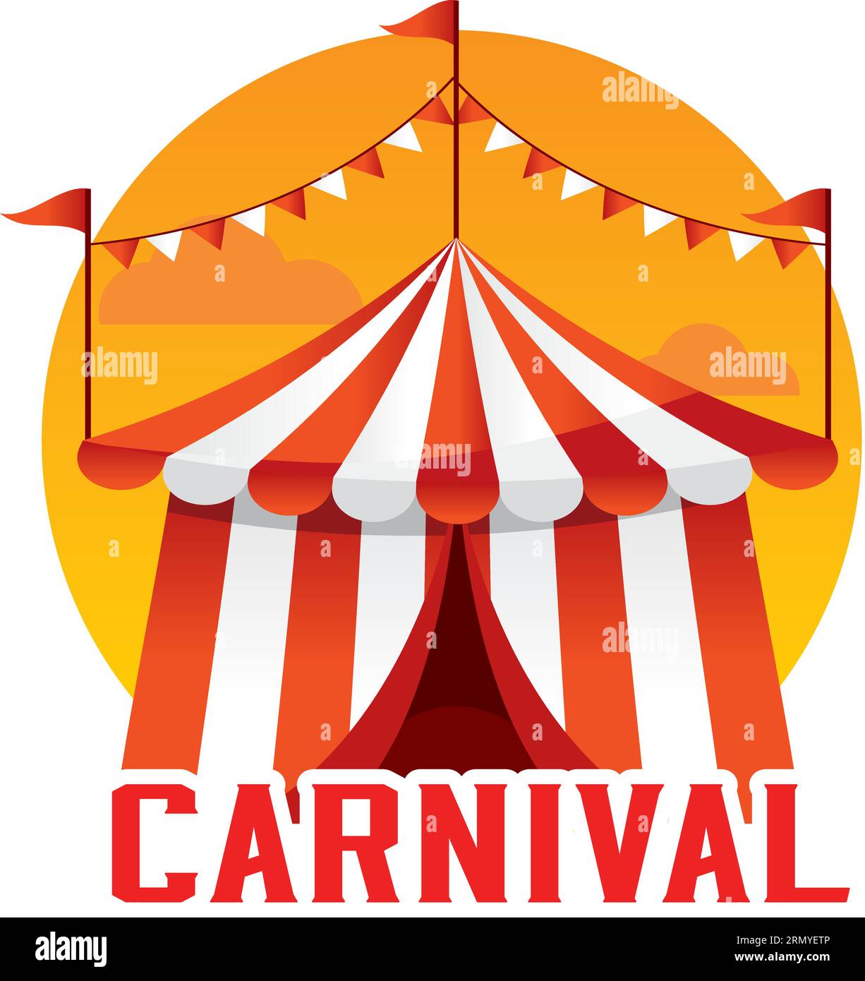Isolated carnival tent Amusement park Vector Stock Vector Image & Art ...