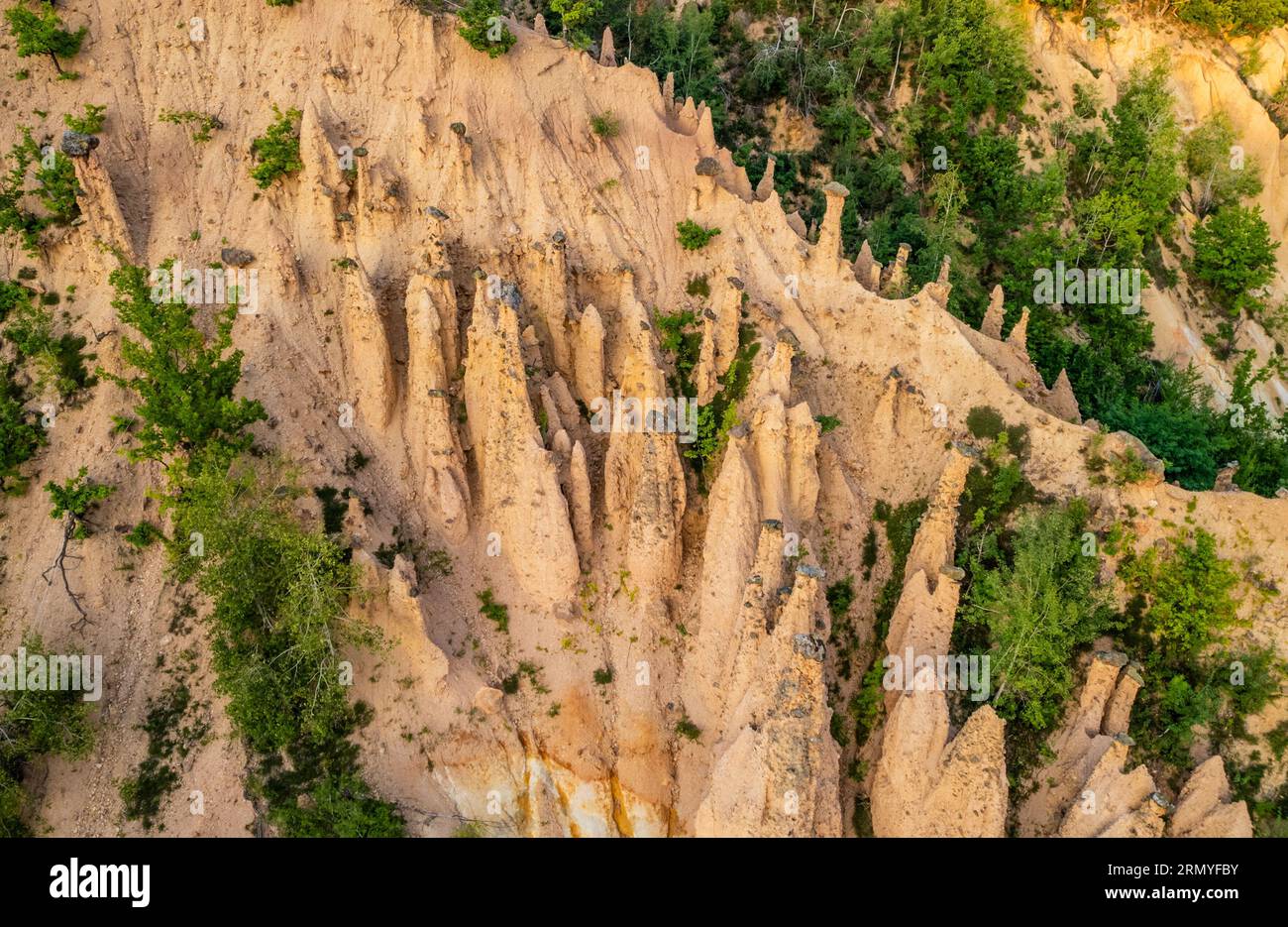 Davolja Varos, Devil's mountains unusual erosion rock formation towers, Radan mountain, Kursumlija, south Serbia Stock Photo