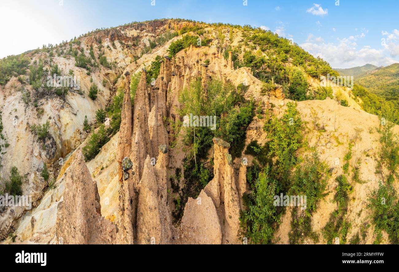 Davolja Varos, Devil's mountains unusual erosion rock formation towers, Radan mountain, Kursumlija, south Serbia Stock Photo