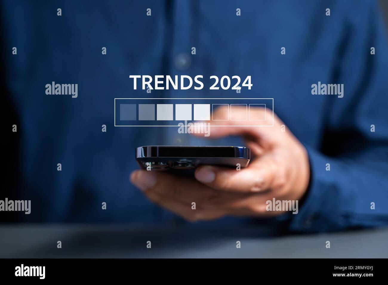 TRENDS 2025, Trends of SEO 2025, trends in 2025 with loading bar Stock