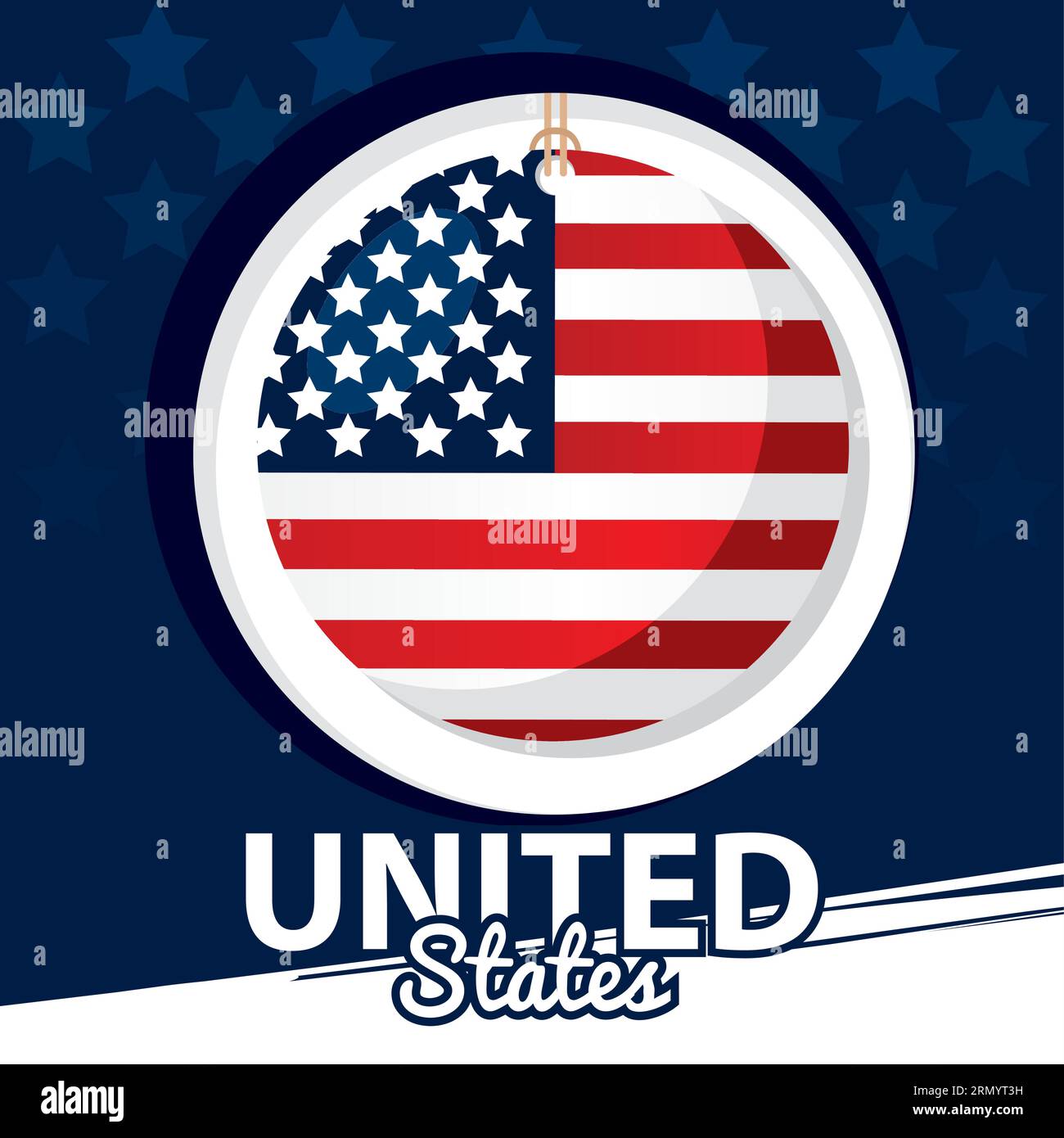 Isolated badge with the flag of United States Vector Stock Vector Image ...