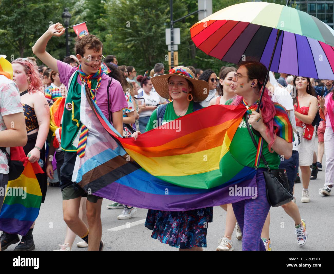Montreal Pride Parade. Montreal, Quebec,Canada Stock Photo