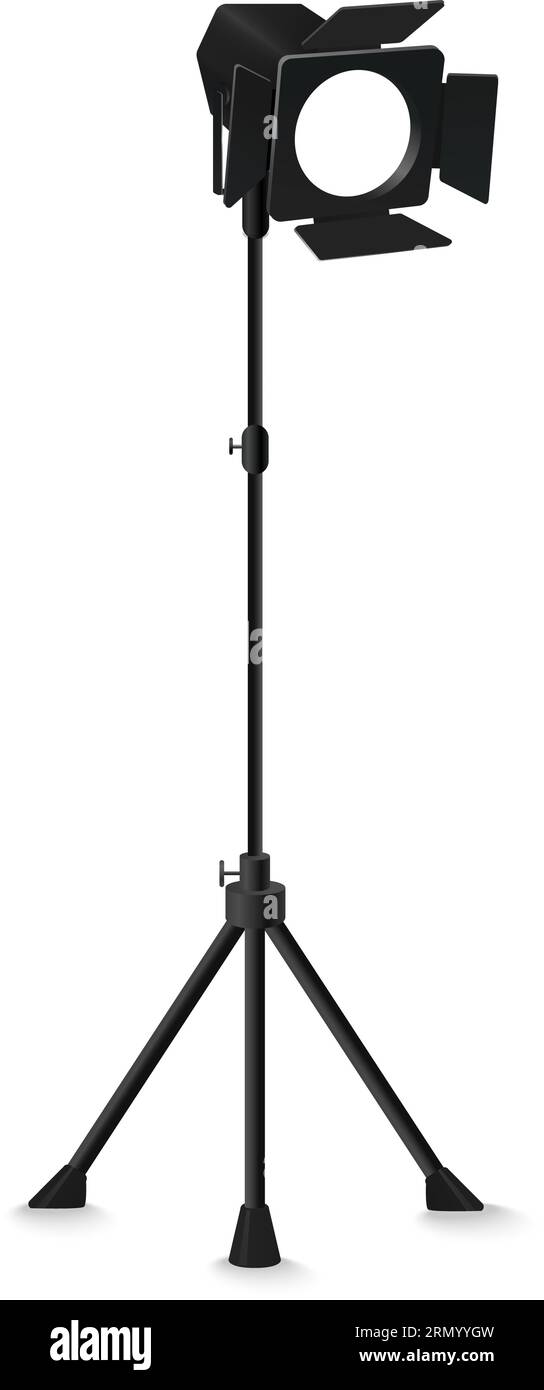 Spotlight illumination studio equipment. Professional photoshoot tools