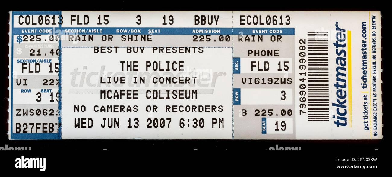 ミュージック MC-18 NSP 2003 Concert tour 30 Document Ticketmaster ticket admission hi-res stock photography and