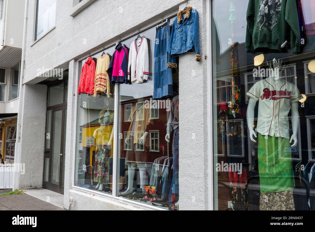 Exterior of Sputnik Vintage Store in Reykjavik, Iceland. Second hand