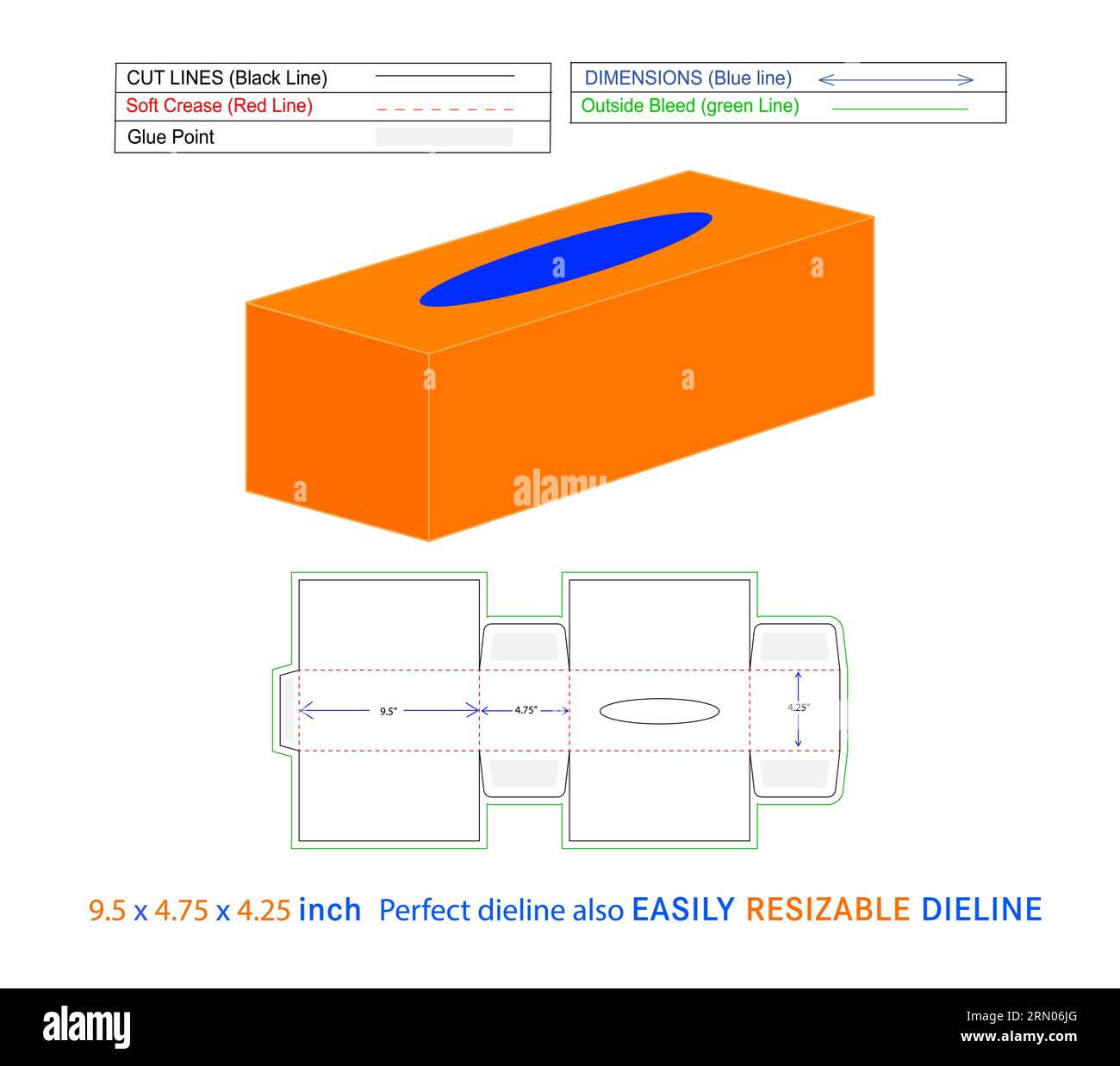 Soft face paper customized facial tissue box, 9.5x4.75x4.25 inch boxes