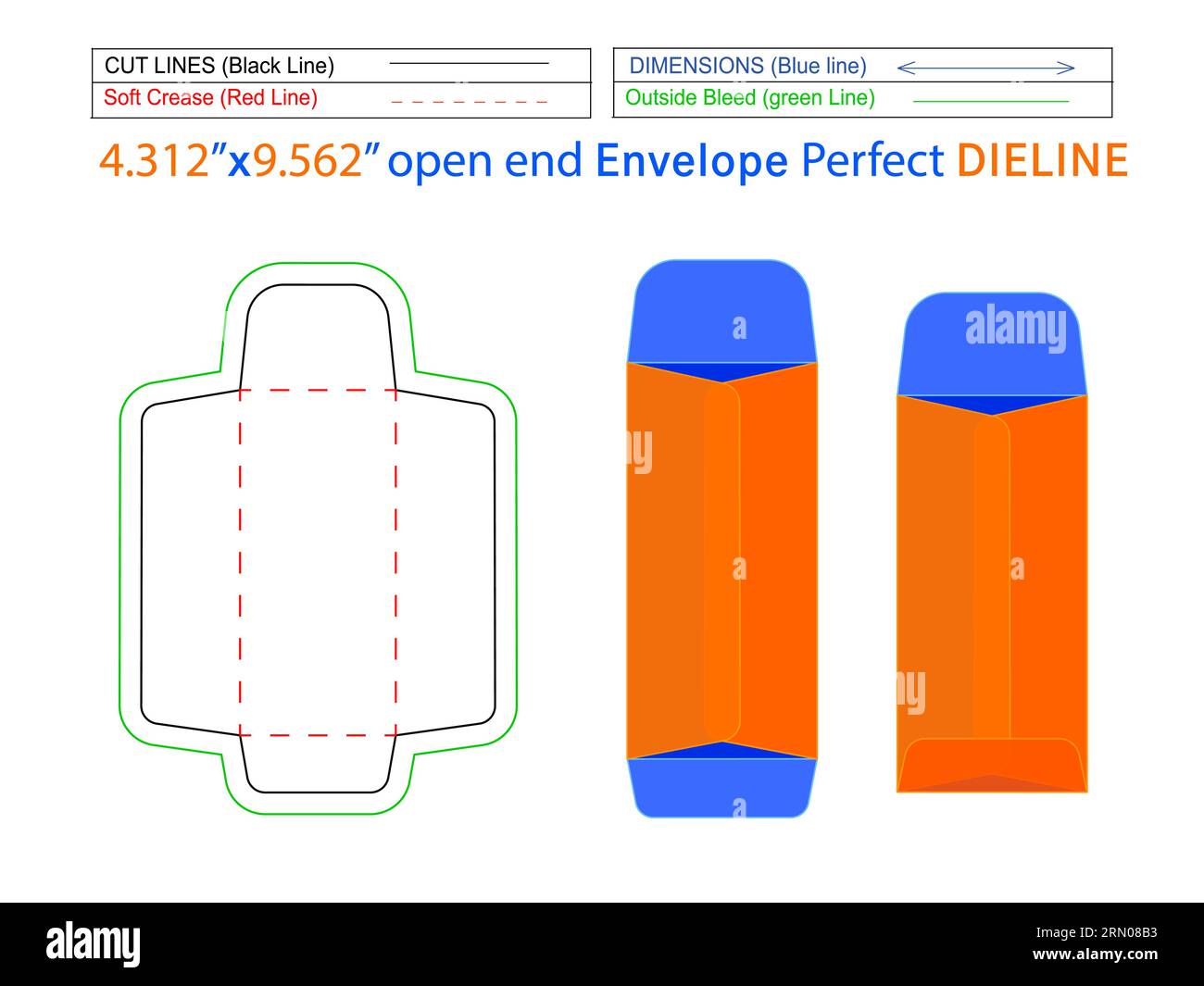 Editable easily resizeable Packaging open end envelope or Catalogue ...