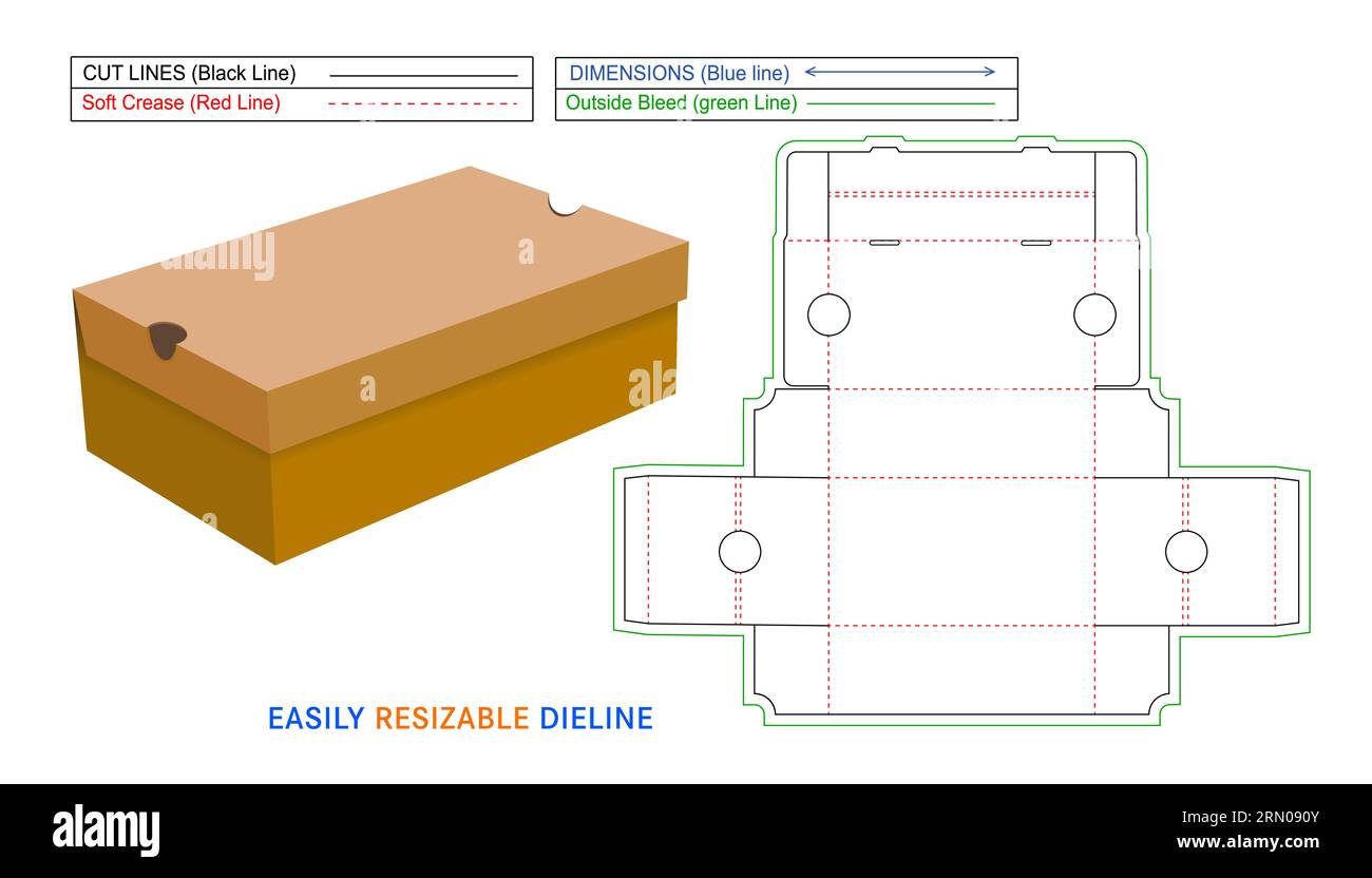 rectangle shoe box template