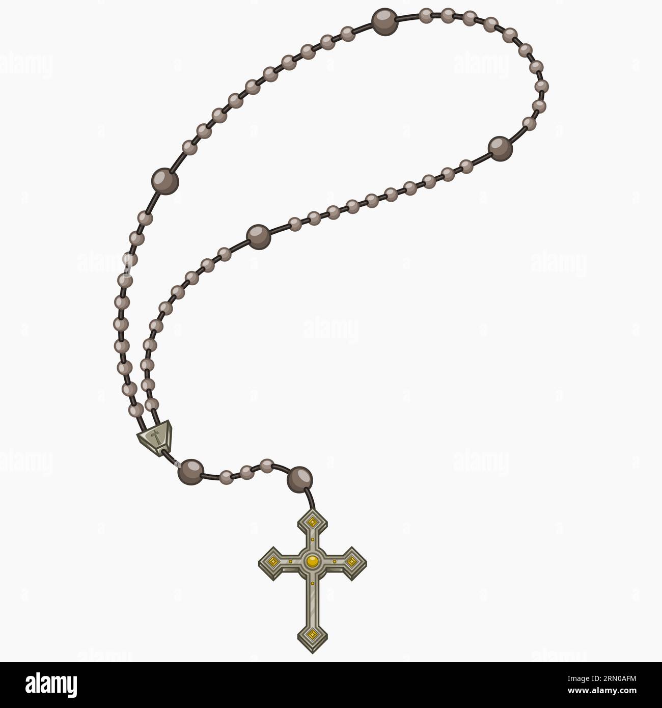 Vector design of rosary with christian cross, symbol of catholic religion  Stock Vector Image & Art - Alamy
