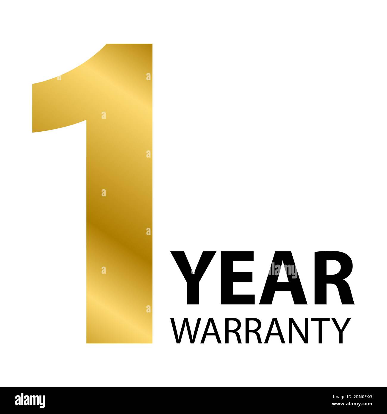 1 year warranty gold stamp icon vector for graphic design, logo
