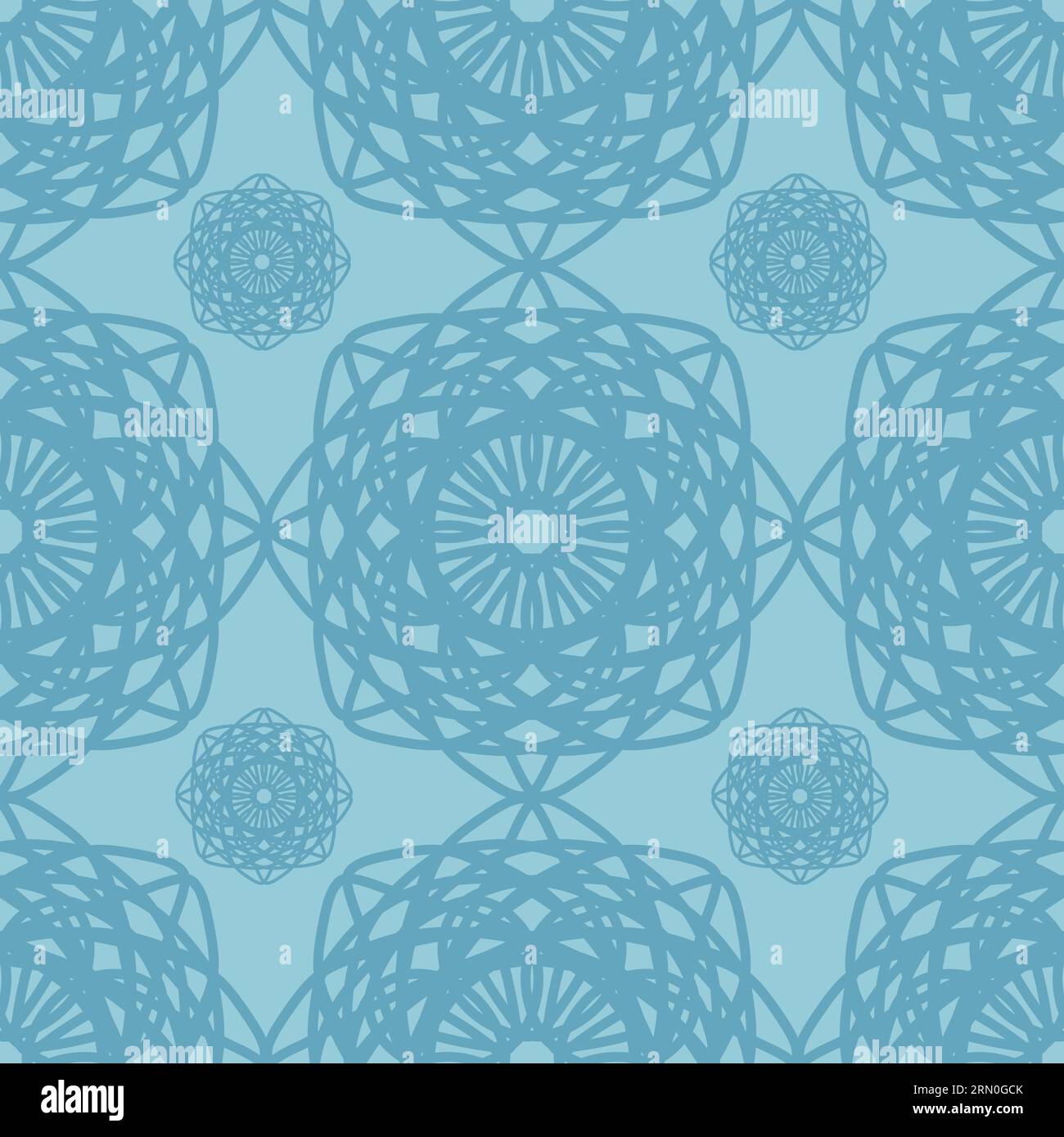 Vector seamless vintage pattern of abstract blue lace flowers on sky ...