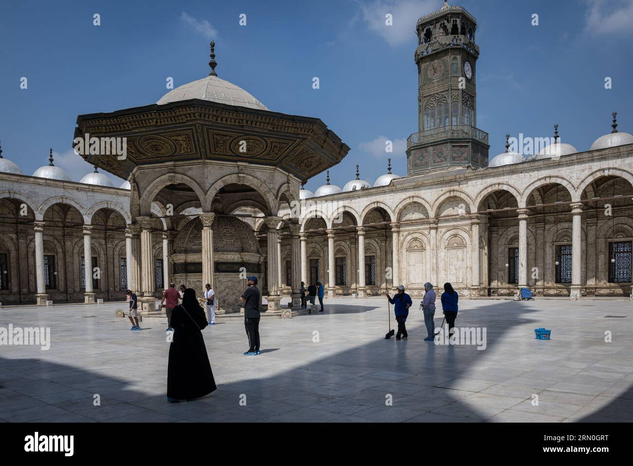 Cairo, Egypt August 2024 Courtyard of the Alabaster Mosque at the