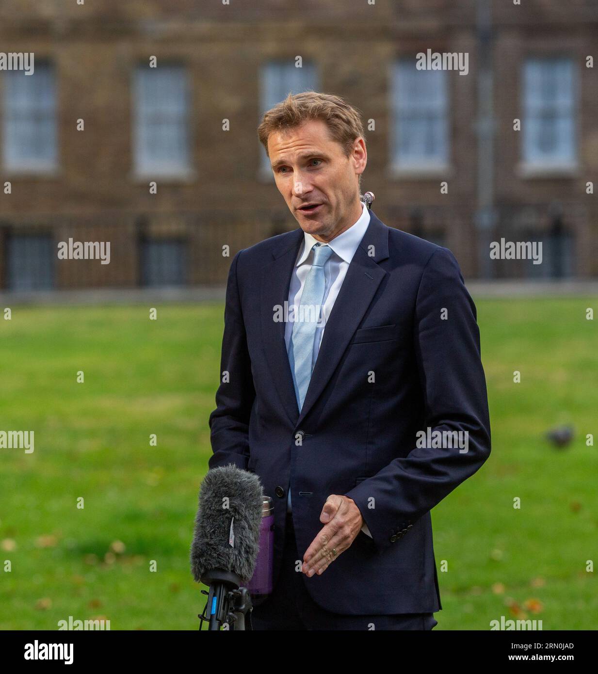 London, United Kingdom. August 31  2023. Chris Philp, Minister for Crime, Policing and Fire,  is seen in Westminster during morning media round. Credit: Tayfun Salci / Alamy Live News Stock Photo