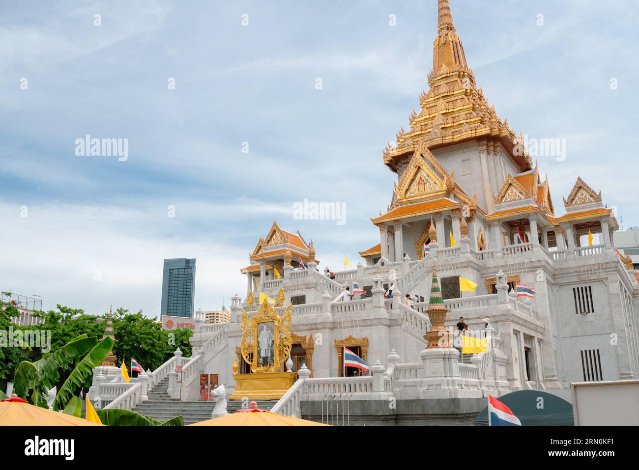 Bangkok, Thailand - July 1, 2023 : Chinatown Temple of the Golden Buddha, Wat Traimit Stock Photo