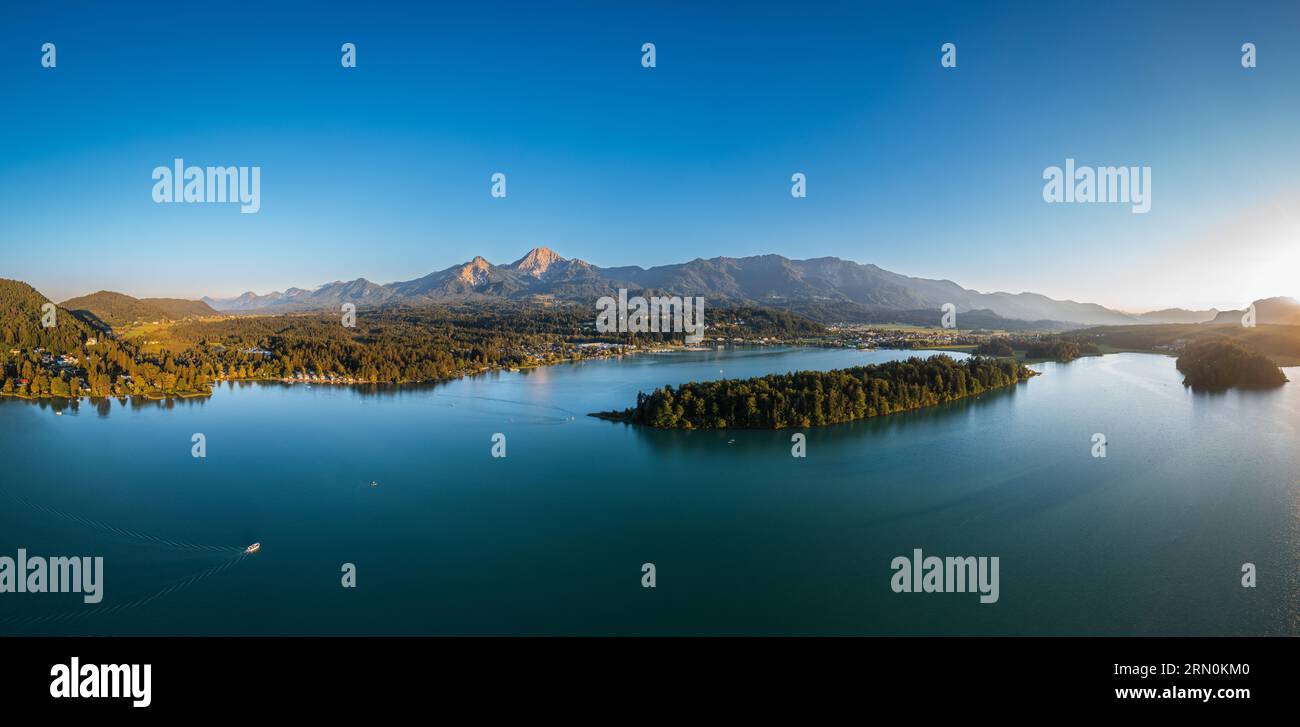 View of lake Faaker See in Carinthia (Kärnten), Austria Stock Photo
